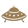 Soucoupe volante 14 par 9 cm support bois pour mosaïque
