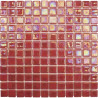 Rouge foncé nacré acquaris Pasion gloss mosaïque 2.5 cm émaux par plaque 31.5 cm
