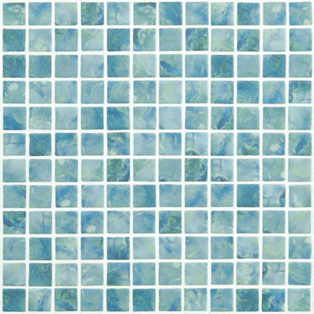 Vert bleu aquatique impression corfou mosaïque 2.5 cm émaux par plaque 31.5 cm