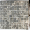 Vert de gris brun impression carreaux de ciment mosaïque 2.5 cm émaux de verre mat par plaque 31.5 cm