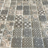 Vert de gris brun impression carreaux de ciment mosaïque 2.5 cm émaux de verre mat par plaque 31.5 cm