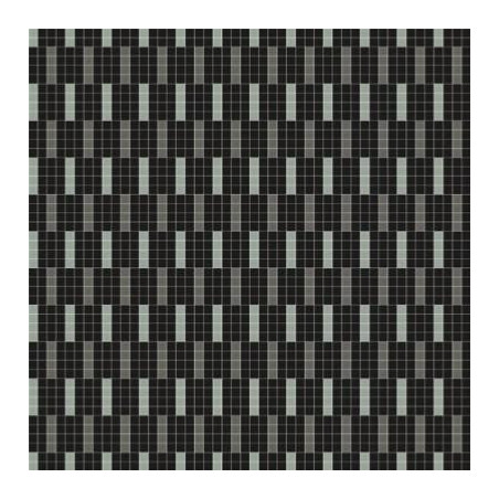 Mosaïque carrelage décor stairs noir blanc gris 4 cm par 1 M²