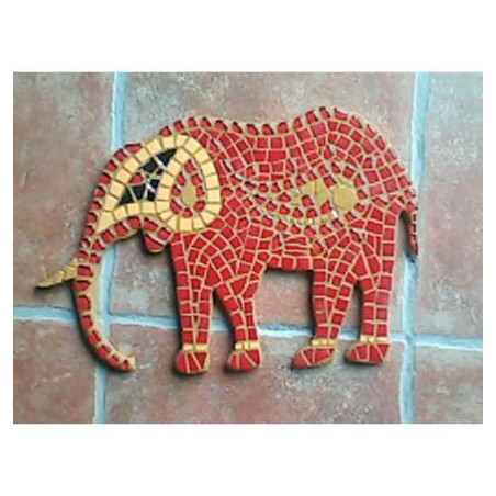 Eléphant image en mosaïque sur le thème africain