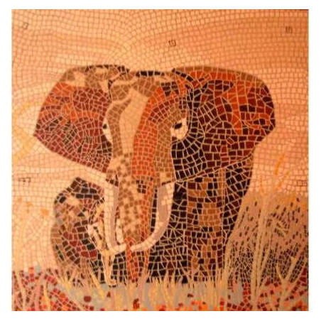 Eléphant image en mosaïque sur le thème africain