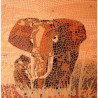 Eléphant image en mosaïque sur le thème africain
