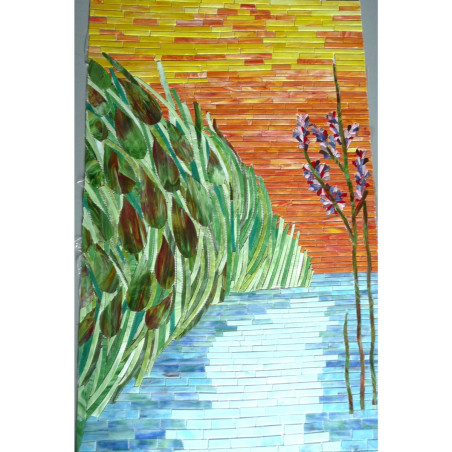 Sol de douche en mosaïque image modèle de Made in mosaic
