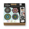 coffret dot painting avec 8 formes de 10 cm en bois mdf