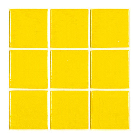 Jaune vif soleil 4 cm mosaïque émaux par 1.54 M² soit 56.16€ le M²