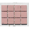 Rose clair 2 cm grès antique mosaïque mat paray par 20 kilos