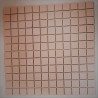 Rose beige 2.4 cm mosaïque mat grès antique plaque 35 cm papier belle face