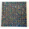 Mosaique noir nacré relief