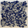 mosaique galet japonais bleu encre de Chineesprit picassiette en plaque 29 cm