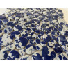 Mosaique galets emailles picassiette encre de Chine bleu fonce plaque 29 cm