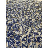 Mosaique galets emailles  motifs picassiette ecorce bleu fonce plaque 29 cm
