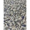 Mosaique galets emailles picassiette porcelainee de Chine bleu plaque 29 cm