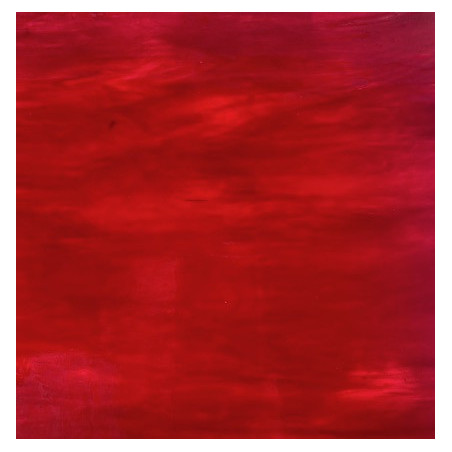 plaque de verre semi translucide rouge marbré format 30 par 26 cm