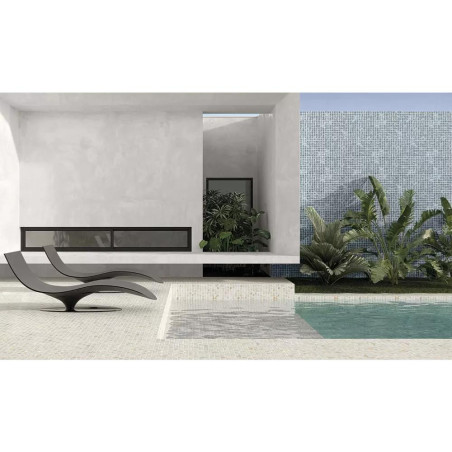 Beige impression écume oasis mat et nacré émaux 2.5 cm par plaque 31.7 cm