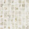 Beige impression écume oasis mat et nacré émaux 3.8 cm mosaïque carrelage par plaque 31.7 cm