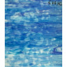 plaque de verre bleu moyen et bleu cyan turquoise effet globules ref 676HS format 26 par 30 cm