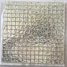 Like silver 2 cm gris argent martelé effet warteglass 225 tesselles plaque 32.5 cm