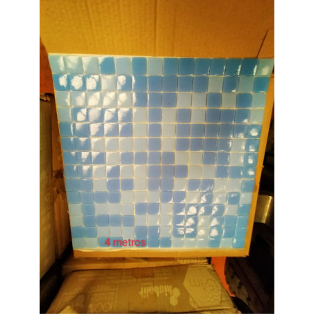 Lot mix bleu mosaïque carré 23 mm mix fin de série mosaique pas cher lot de 4 M²