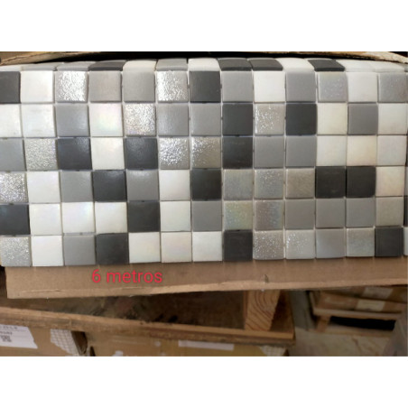 Lot mosaïque promotion gris et blanc nacré émaux 4 par 6M²