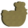 Poule 15 par 15 cm  épaisseur 16mm support bois pour mosaïque