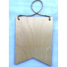 Plaque bannière en bois FANION à suspendre 20 par 15 cm support bois pour mosaïque