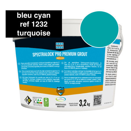 Résine epoxy Spectralock PPG  bleu cyan ref 1232 turquoise par 3,2 kilos