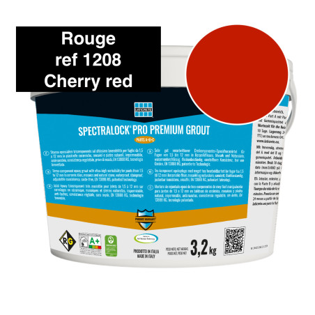 Résine epoxy Spectralock PPG rouge ref1280 cherry red par 3,2 kilos