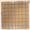 Brun clair biscuit 4 cm mosaïque émaux  antidérapant par plaque pour loisirs créatifs