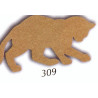Chat joueur 28 cm par 16 cm support bois pour mosaïque