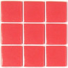 Rose magenta Hollywood uni ref 177  mosaïque émaux brillant 2.3 cm pleine masse plaque 33 cm collé HTK
