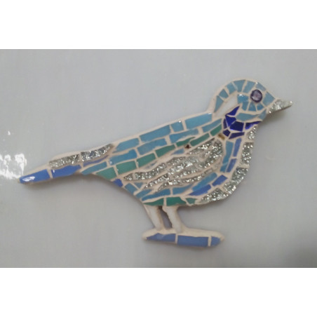 Oiseau du ciel support bois pour mosaique mésange 20 cm pour la mosaique