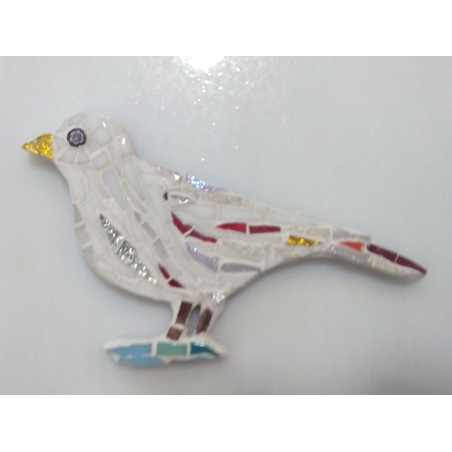 Oiseau du ciel support bois pour mosaique mésange 20 cm pour la mosaique