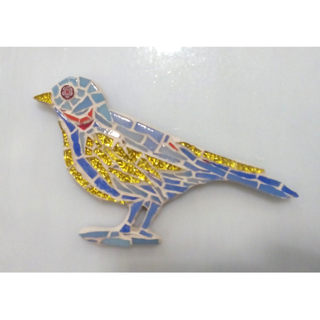 Oiseau du ciel support bois pour mosaique mésange 20 cm pour la mosaique