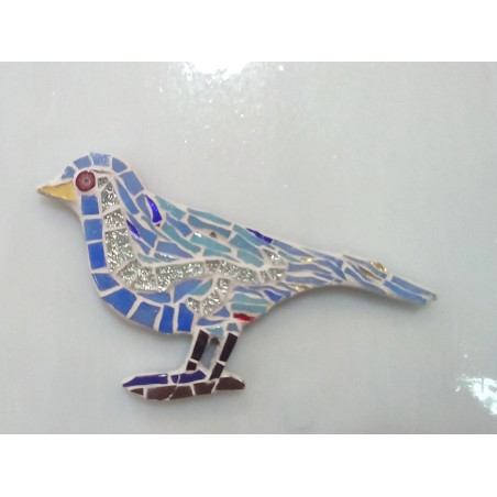 Oiseau du ciel support bois pour mosaique mésange 20 cm pour la mosaique