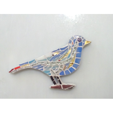 Oiseau du ciel support bois pour mosaique mésange 20 cm pour la mosaique