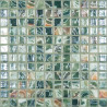 Breeze vert turquoise effet algue avec reflet nacré mosaique 2.5 cm par plaque 31.7 cm