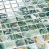 Mosaique émeraude turquoise effet algue breeze carré 25mm par plaque de 31cm Achat mosaique carrelage salle de bain et cuisine