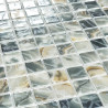 Mosaique bleu gris effet algue breeze carré 25mm par plaque de 31cm Achat mosaique carrelage salle de bain et cuisine