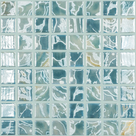 Breeze bleu clair lagoon lagon nacré émaux 3.8 cm par plaque 31 cm