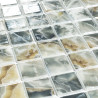 Mosaique bleu gris et ocre nacre breeze 3.8 mm par plaque de 31cm Achat mosaïque gloss effet pierre de volcan