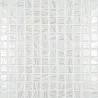Glitter blanc ondes nacrées effet écume mosaique 2.5 cm par plaque 31.7 cm