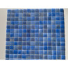 Bleu moucheté clair  et nacré Aquaviva mosaïque émaux brillant 2.3 cm par M² petit prix outlet