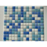 Bleu clair blanc et bleu moyen mosaïque bleu piscine Water mix tamesi 2.3 cm par M² prix outlet