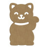 Chat maneki neko 14 cm support bois pour mosaïque