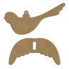 Oiseau colombre 3 D à suspendre 20 cm en mosaiques en bois mdf objet chez made in mosaic