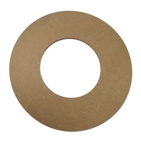 Plaque ronde 30 cm diamètre évidé couronne support bois pour mosaïque