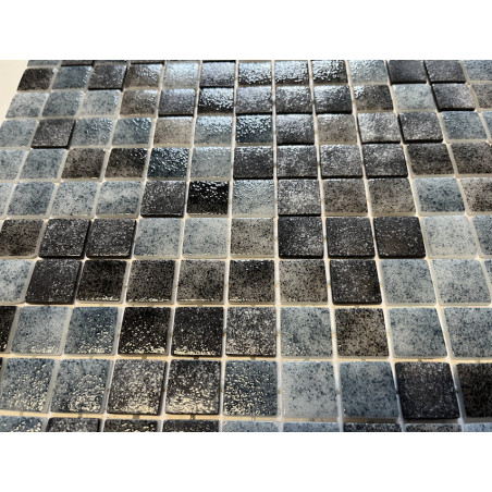 Mosaique piscine Noir gris Langre par 2 M² Achat mosaique carrelage noir gris moucheté petit prix